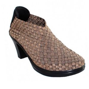 Corkys Metallic Gold Bronze Mesh Booties